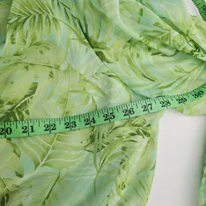 Alex Marie NWT Maxi Dress Green Palm Leaf Print Long Sleeve Faux Wrap Size‎ 24 thumbnail 8