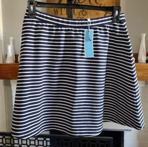 NEW Draper James Sailor Ponte Knit Skirt in Nassau Navy thumbnail 1