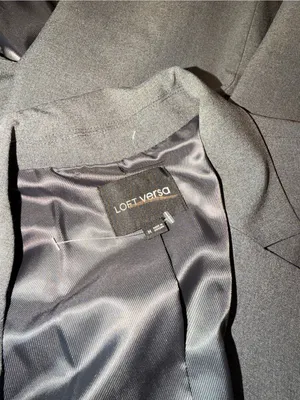 LOFT Versa Gray Belted Long Coat Dress Size M NWT – Tailored Minimalist Style thumbnail 5