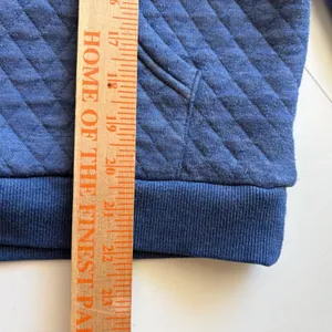Marine Layer Quilted‎ Hoodie Women Small Blue Pullover Style 14025 Fall 2021 thumbnail 7