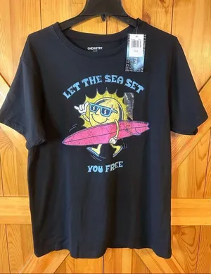 Chemistry "Let the Sea Set You Free" Adult T Shirt NWT Size Large (5537) thumbnail 1