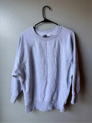 Aerie Women’s Small Gray Oversized Crewneck Sweatshirt Cozy Pullover thumbnail 2