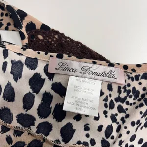 Linea Donatella animal print maxi dress sz large‎ adjustable straps stretchy thumbnail 7