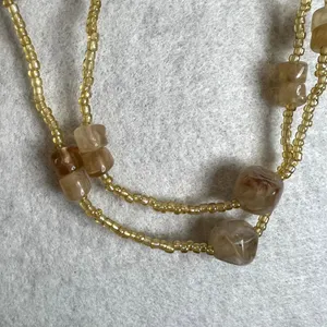 Cream Beaded Necklace thumbnail 3