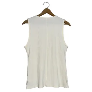 American Eagle White Ribbed Tank Top‎ Sleeveless Basic Casual XL thumbnail 2