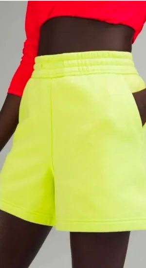 Lululemon Loungeful High Rise Short 4" Electric Lemon thumbnail 1