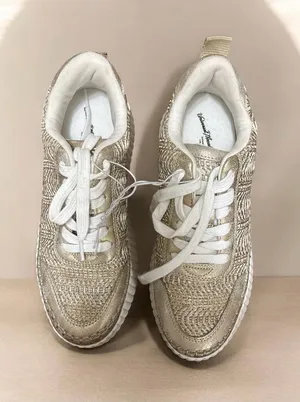 Target Metallic Beige Woven Women's Sneakers thumbnail 1