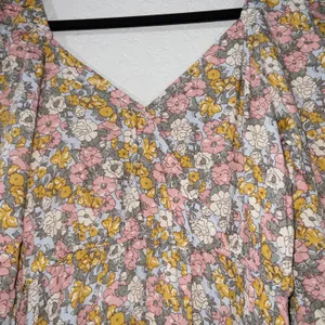 New Pink & Yellow Floral Reversible Maxi Dress Size Small thumbnail 9