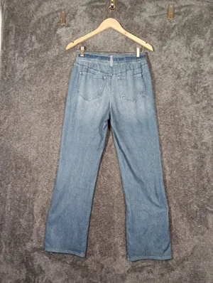 Seven7 Women's Wide Leg Illusion Denium Jean Stretchy Mid Rise Womens Xs thumbnail 4