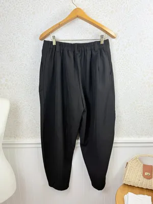 Halara Black Mid-Rise Pocket Barrel Leg Baggy Work Pants - Size - Medium thumbnail 5