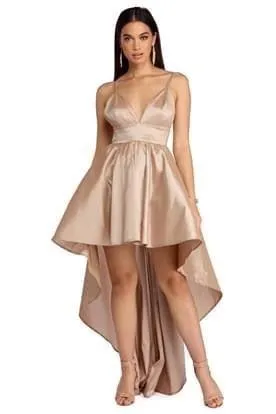 Windsor Champagne Formal Homecoming Dress thumbnail 1