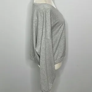 Offline cropped soft cotton blend sweatshirt. Size large. Elastic waist band. thumbnail 2