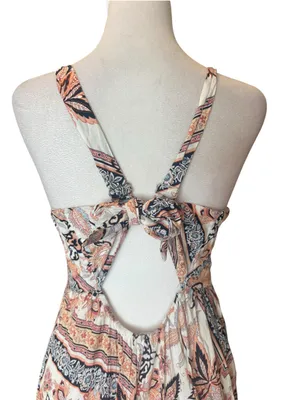 Abel the Label Anthropologie Marrakech Pastel Zodiac Maxi Dress Tie Back Size XS thumbnail 5