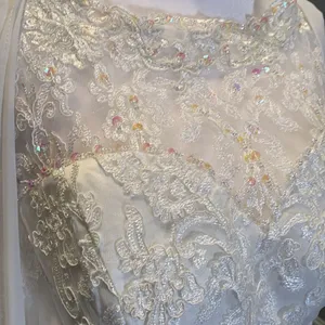 Women’s Ivory Dress & Matching Chiffon Jacket with beautiful detail Size L**READ thumbnail 4