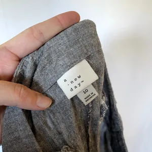 a new day‎ linen rayon gray trousers pockets women's size 10 business casual thumbnail 6