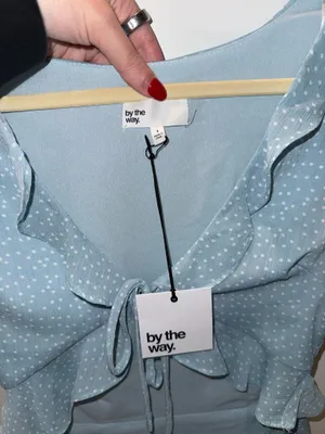 superdown Baby Blue Polka Dot Dress Mercy Small thumbnail 7