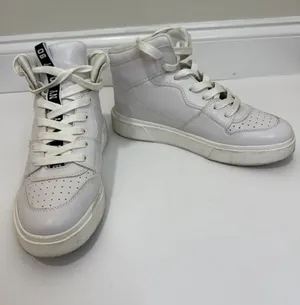 Steve Madden SM NY90 High Top Sneakers White Black Sz10 thumbnail 1