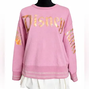 Disney Parks 50th EARidescent Pink Gold Sweatshirt Y2K Coquette Pullover Size LG thumbnail 2
