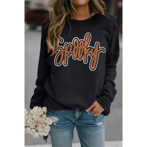 Spooky Rhinestone Drop Shoulder Sweatshirt thumbnail 3