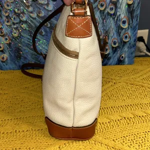 Dooney & Bourke Vintage Beige Pebbled Leather Crossbody thumbnail 3