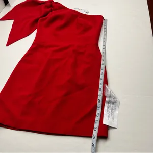 Dress the Population Tiff One Shoulder Mini Dress Womens SZ Small‎ Rouge Red NEW thumbnail 12