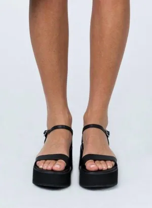 Princess Polly Elanore Black Chunky Platform Sandals thumbnail 5