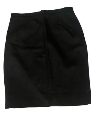 ALBERTO MAKALI Skirt Suit Worsted Wool Leather Trim Size 6 Made In USA VINTAGE thumbnail 7