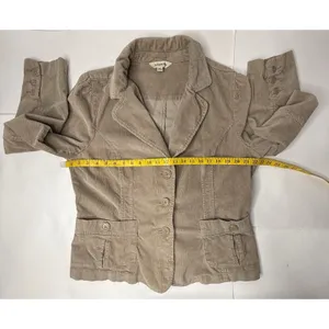 Vintage St. John's Bay Blazer Womens Size XL Tan Corduroy Jacket Retro Career‎ thumbnail 3