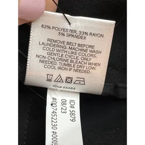Express Super High Rise Cargo Trousers Black Belted Tapered Ankle Pants Size 4 thumbnail 14