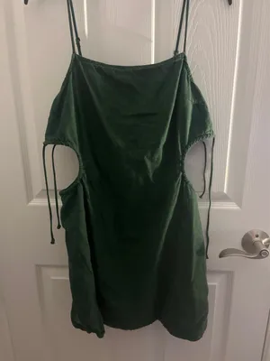Dark Green Aerie Dress Medium thumbnail 1