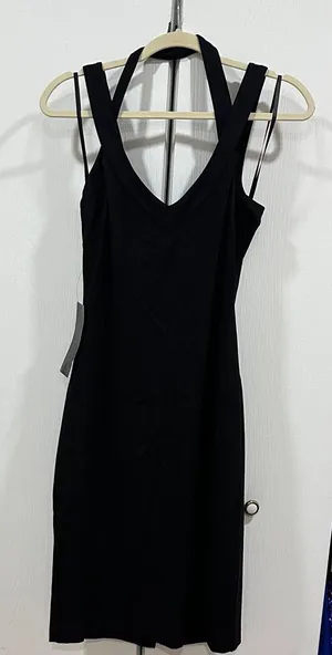 Bebe Black V-Neck Strappy dress thumbnail 1