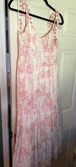 Pink Floral Dress Francesca's thumbnail 1