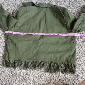 5/$30 🎈 Princess Vera‎ wang medium open front blazer Green thumbnail 5