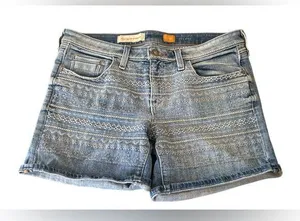 Pilcro and the Letterpress Blue Jean Shorts Classic Cutoff Style thumbnail 1