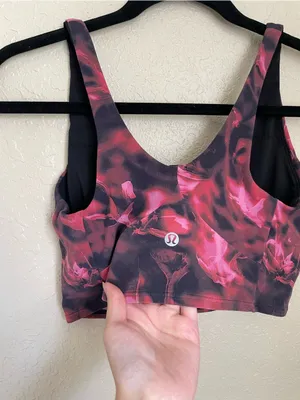 Lululemon Nulu Front Darting Yoga Bra Size 6 Intensity Pink Blossom Multi thumbnail 7