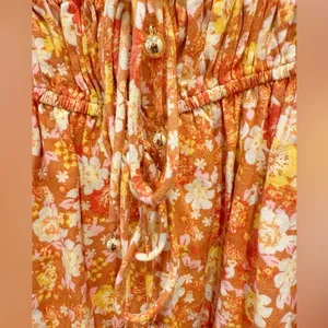 FREE PEOPLE Show‎ Me Love Romper in Orange size XS thumbnail 6