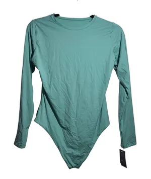 NWT‎ AUDEN Green Thong-Back One-Piece Luxury Collection Super Soft Bodysuit - XL thumbnail 1