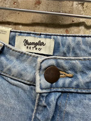 Wrangler Retro Bailey High Rise Trouser Women 31 x 32 Denim Blue Jeans NWT thumbnail 3