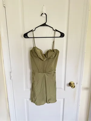 House of CB Myrna Mini Dress in Olive (ALTERED) thumbnail 2