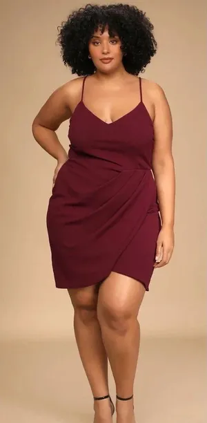 Lulus Forever Your Girl Plum Purple‎ Bodycon Dress Plum Purple Plus Size 3X thumbnail 1