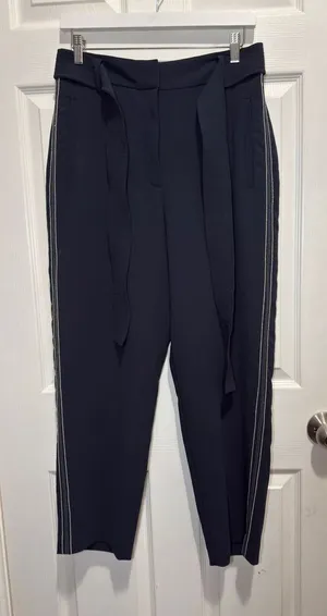 Aritzia Wilfred tie front cropped trouser pants size 10 thumbnail 1