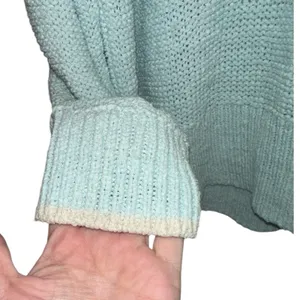 J Crew Mint Chunky Knit Sweater Oversized Crewneck‎ Pullover Large thumbnail 2