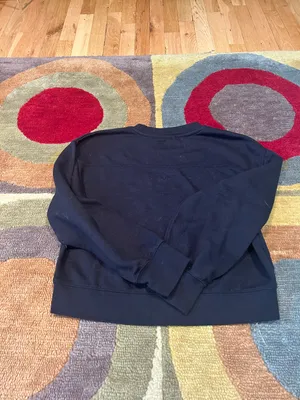ZARA Black Basic Crewneck Sweatshirt Cropped Fleece Women’s Size Small thumbnail 3