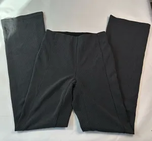Lululemon Ribbed Softstreme Dark Gray Zip-Leg High-Rise Pants Women's Size 4 thumbnail 1