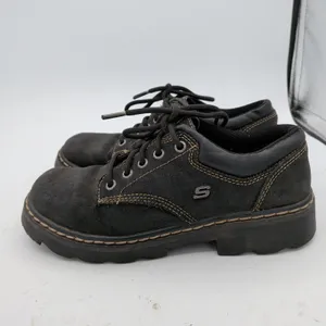 Skechers 45120 Black Leather Chunky Platform Oxford Shoes Womens 8 Y2K Grunge thumbnail 2