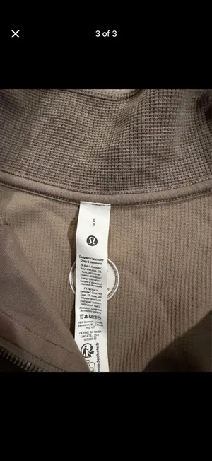 Lululemon Scuba cropped funnel neck half zip - waffle thumbnail 3