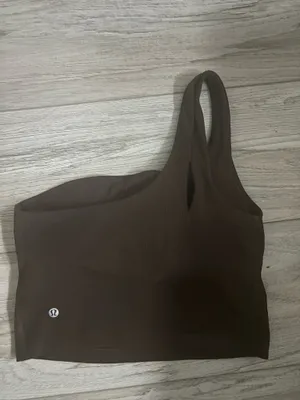 Lululemon Brown Ribbed Asymmetrical Align Tank thumbnail 4