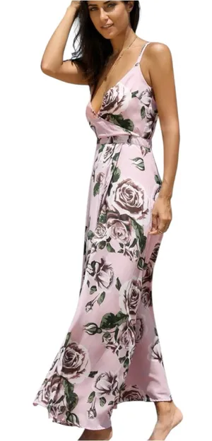 Zaya Collection Floral Crossback Cami Maxi Dress thumbnail 1