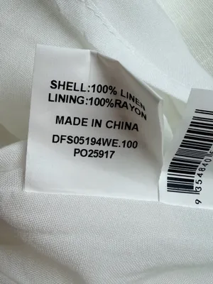 Dissh Gemima White 100% Linen Maxi Skirt Size US 2 NWT Lined A-Line Coastal thumbnail 7