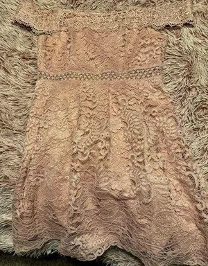 Pink off the shoulder dress Size L thumbnail 1